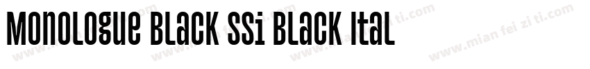 Monologue Black SSi Black Italic字体转换